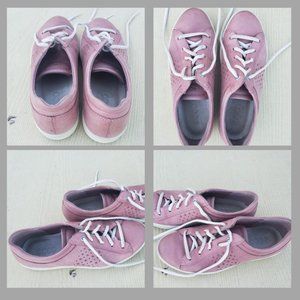 Ecco Pink Dusk Woodrose Leather sneaker